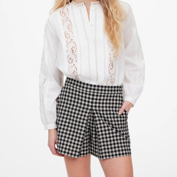 Madewell Gingham Mini Skort sz 6 NWT - Picture 1 of 4